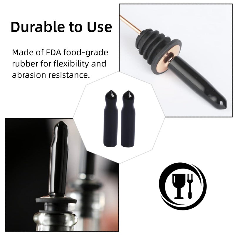 LEGERM New Designed Liquor Pour Spouts Covers- 10 Pcs Plastic Bottle Pourer Cover Dust Caps (Not Include Pour Spout) - Image 2